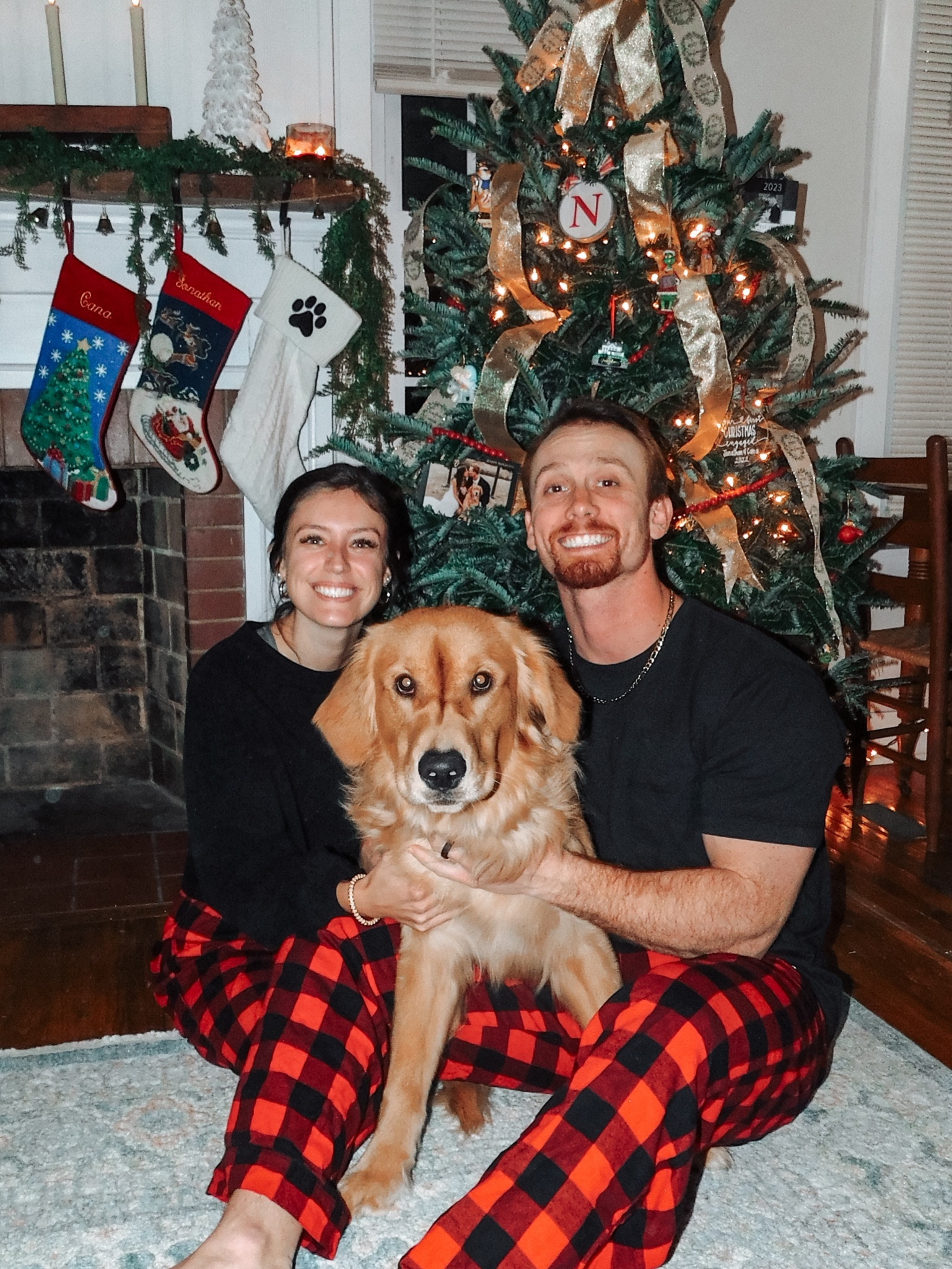 Matching Christmas pajamas! Finn is wearing a matching collar, you just can't see it with all his fur🤦🏼‍♀️

#LTKHoliday #LTKSeasonal #LTKfindsunder50
