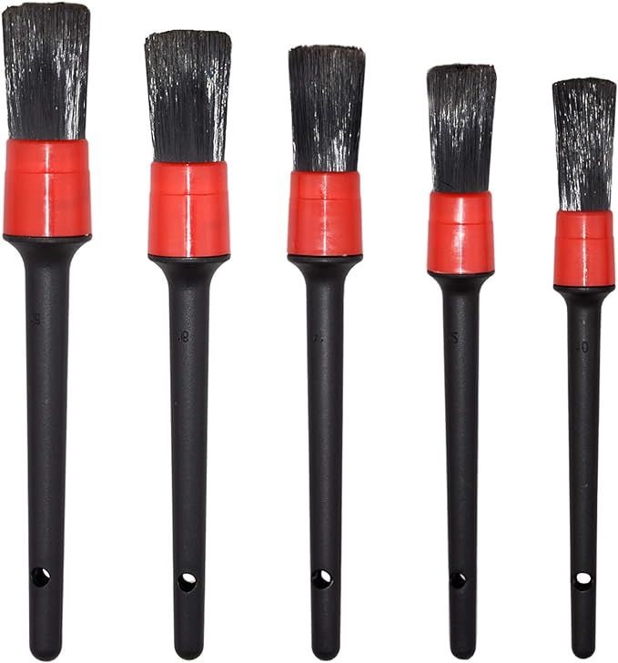 YISHARRY LI Detailing Brush Set - 5 Different Sizes Premium Natural Boar Hair Mixed Fiber Plastic... | Amazon (US)