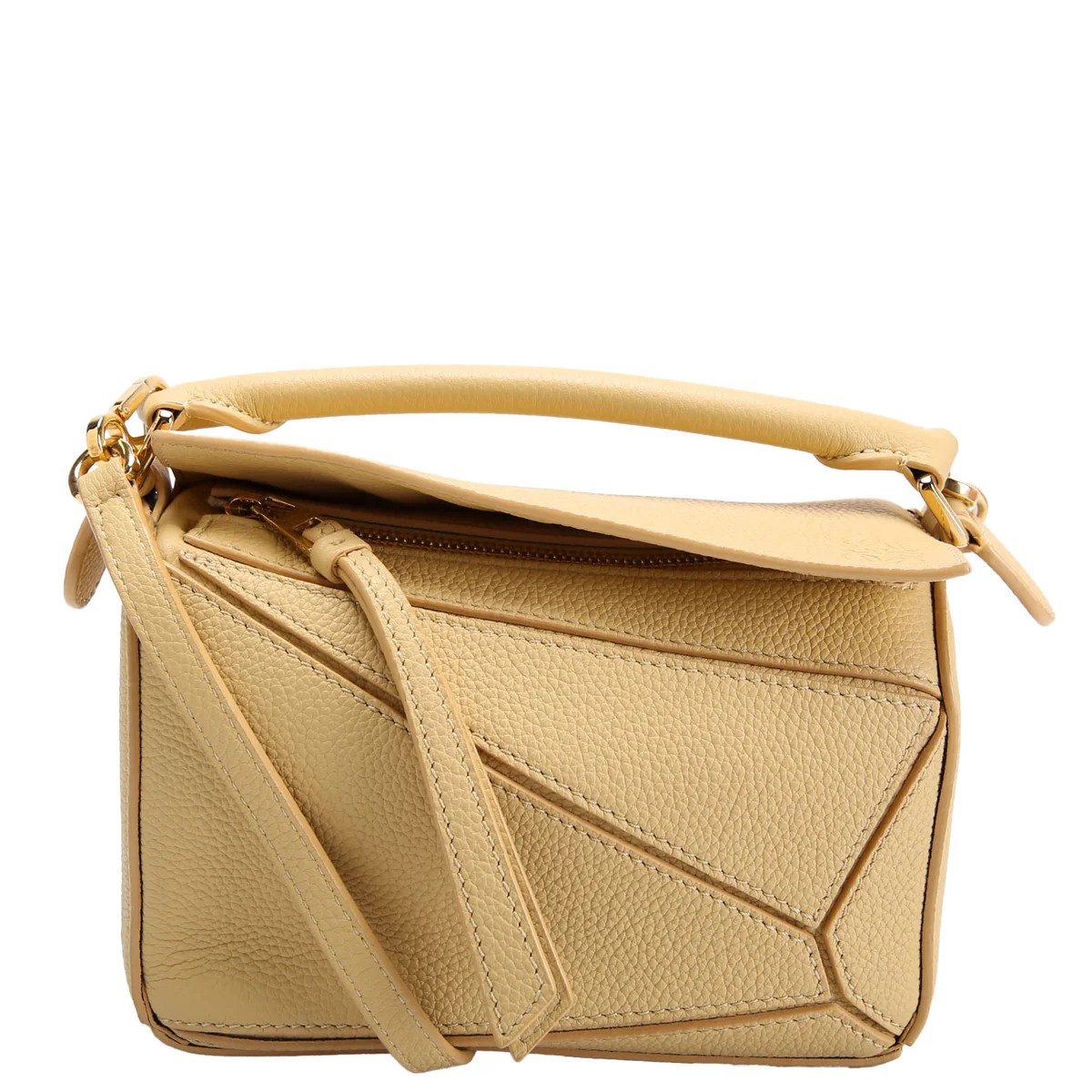 Puzzle Bag Mini Yellow | Keeks Designer Handbags
