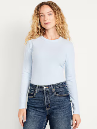 Snug Long-Sleeve Crew-Neck T-Shirt | Old Navy (US)