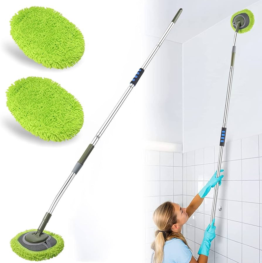 Wall Cleaner, Max 66'' Wall Mop with Long Handle, Ceiling Dust Mop with 15° Labor-Saving Elbow E... | Amazon (US)