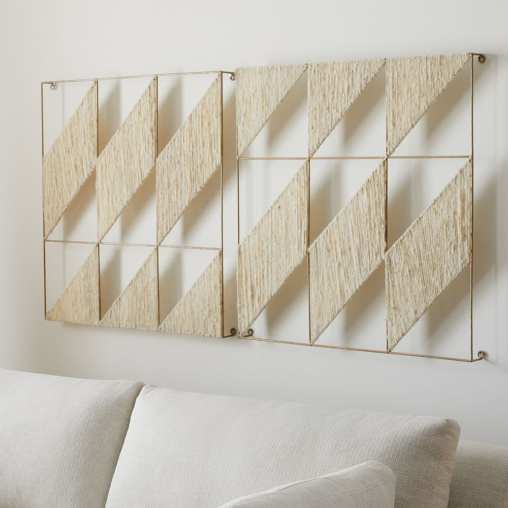 Metal and Wool Wall Art, 30X30in | West Elm (US)