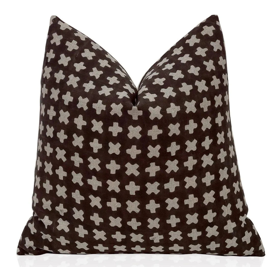 Bogo Pillow Cover in Pavement, Tribal Bogo, Designer Throw Pillow, Living Room Pillow, Decorative... | Etsy (US)