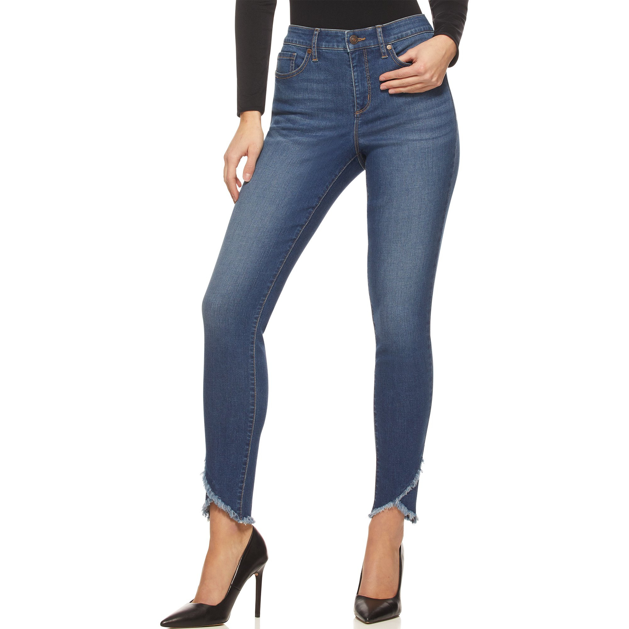 Sofia Jeans by Sofia Vergara Women’s Rosa High-Rise Curvy Tulip Hem Jeans | Walmart (US)