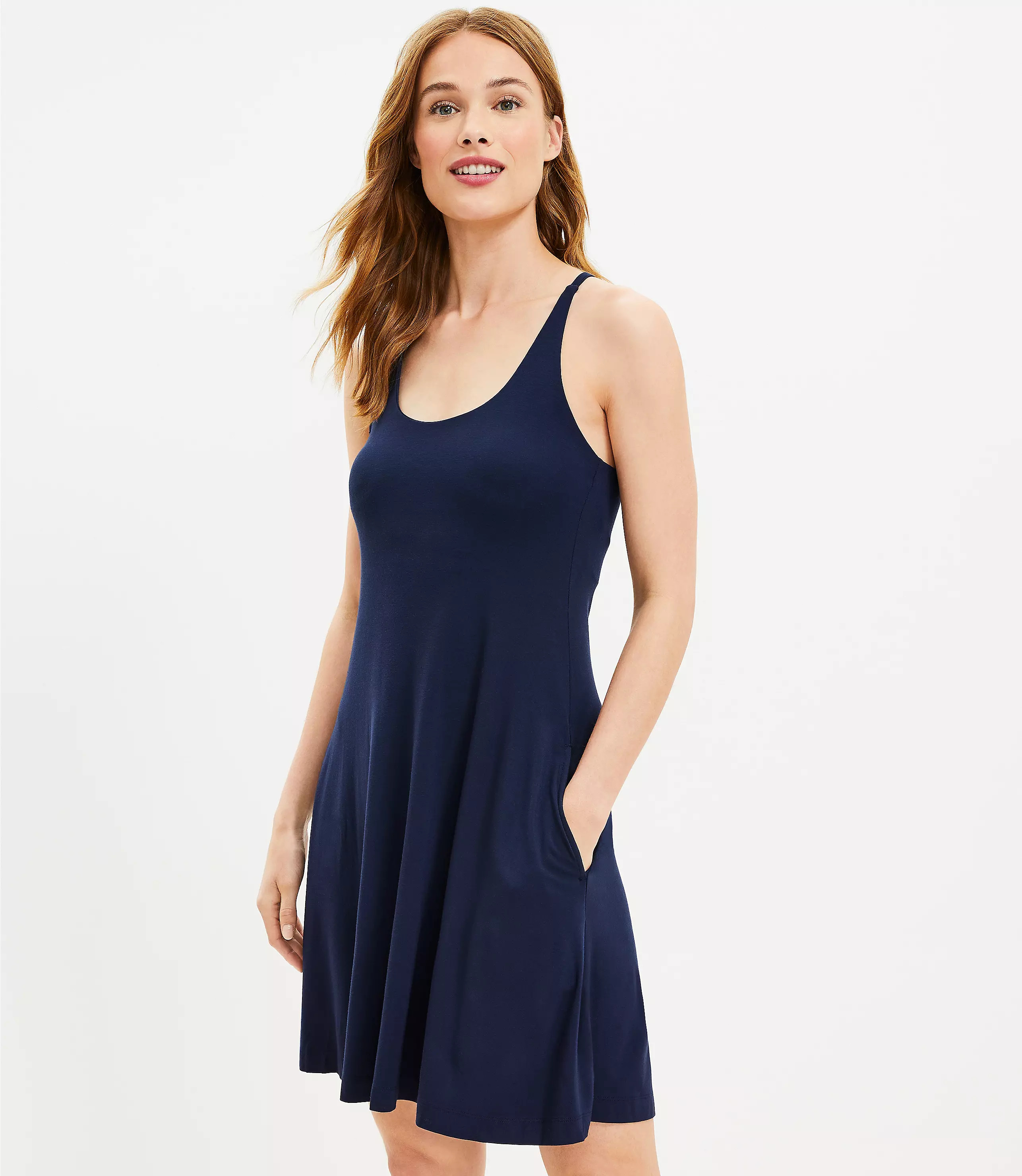 Lou & Grey Signaturesoft Jersey Strappy Pocket Dress | LOFT