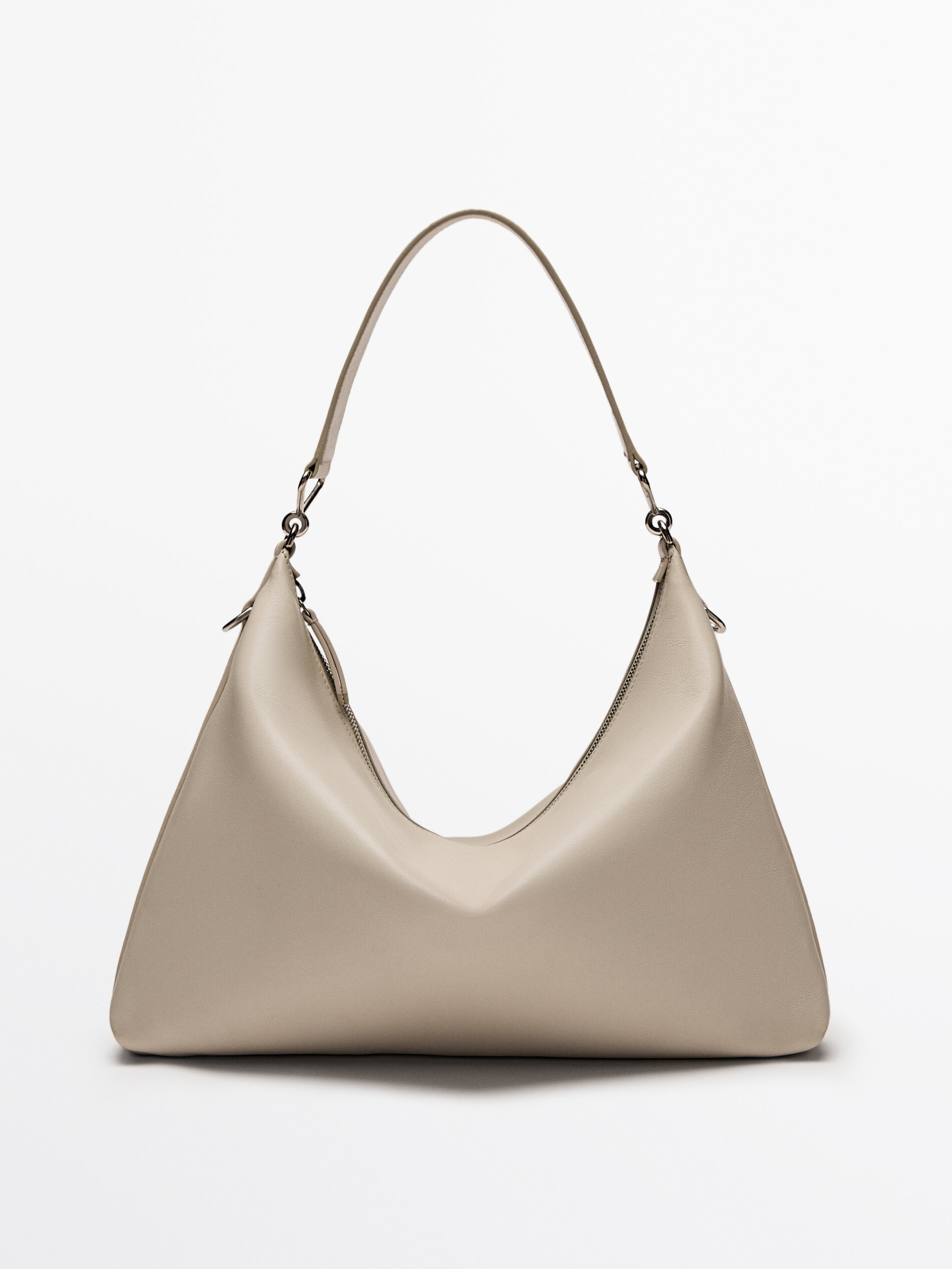 Nappa leather bag with double strap | Massimo Dutti US