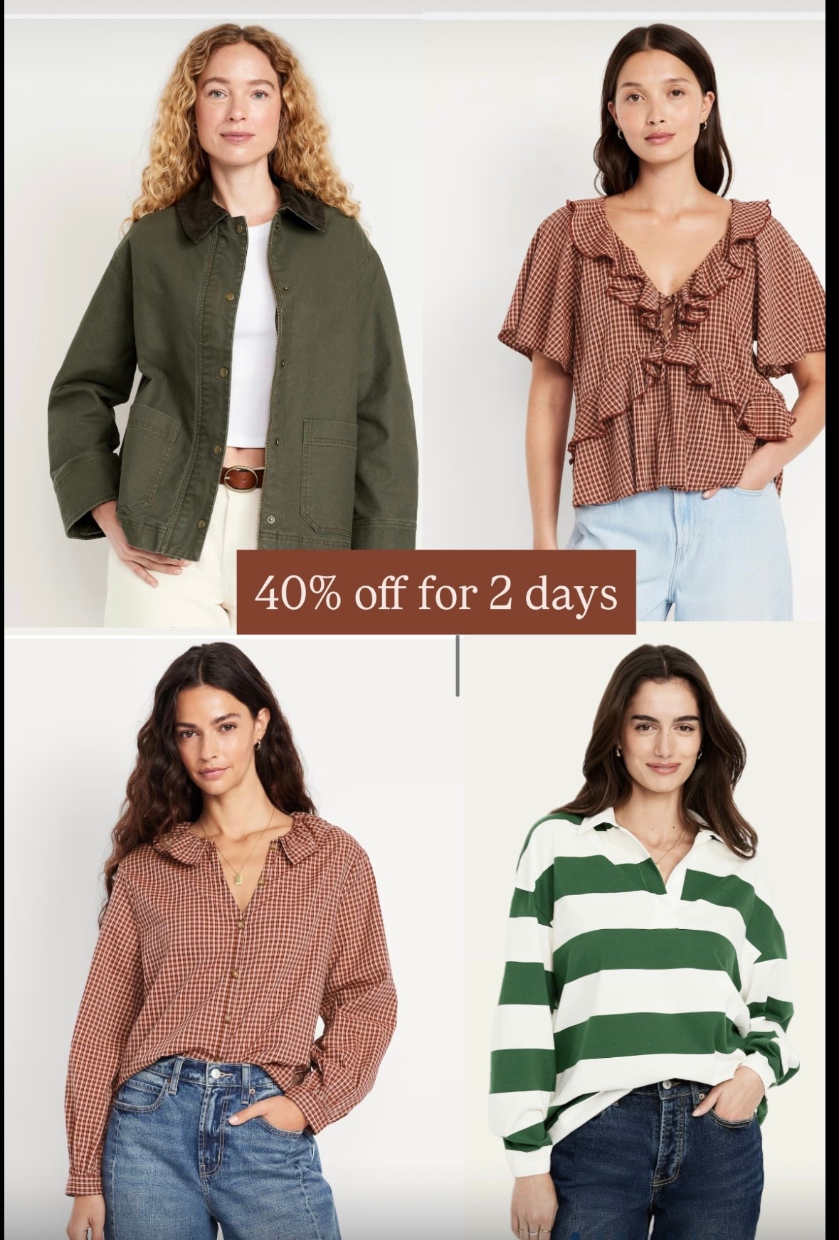 Sharing some of my favorite picks from this Old Navy 40% off 2-day sale (ends July 31). 
.
.
.
Barn jacket | fall sale | women’s outfits | ootd | my picks | style | my favorite looks

#LTKFamily #LTKSaleAlert