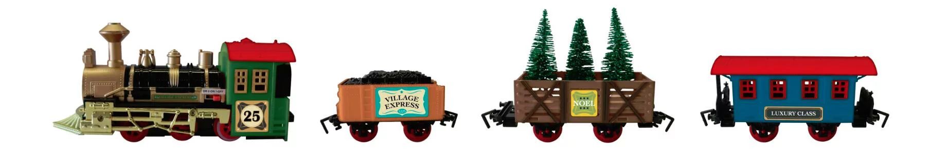 Holiday Time Christmas Village Battery Op Train Set, 23* 2 * 3.5 (Inch), 2 AA batteried Not Inclu... | Walmart (US)