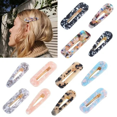 12Pcs Women's New Pearl Hair Clip Gold Hairpin Slide Grips Barrette Hair Accessories | Walmart (US)