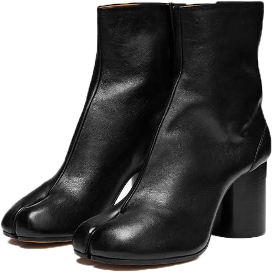 Beauty Cry Womens Tabi Boots Chunky Split Toe Ankle Leather Booties For Party Night Club Daily | Amazon (US)
