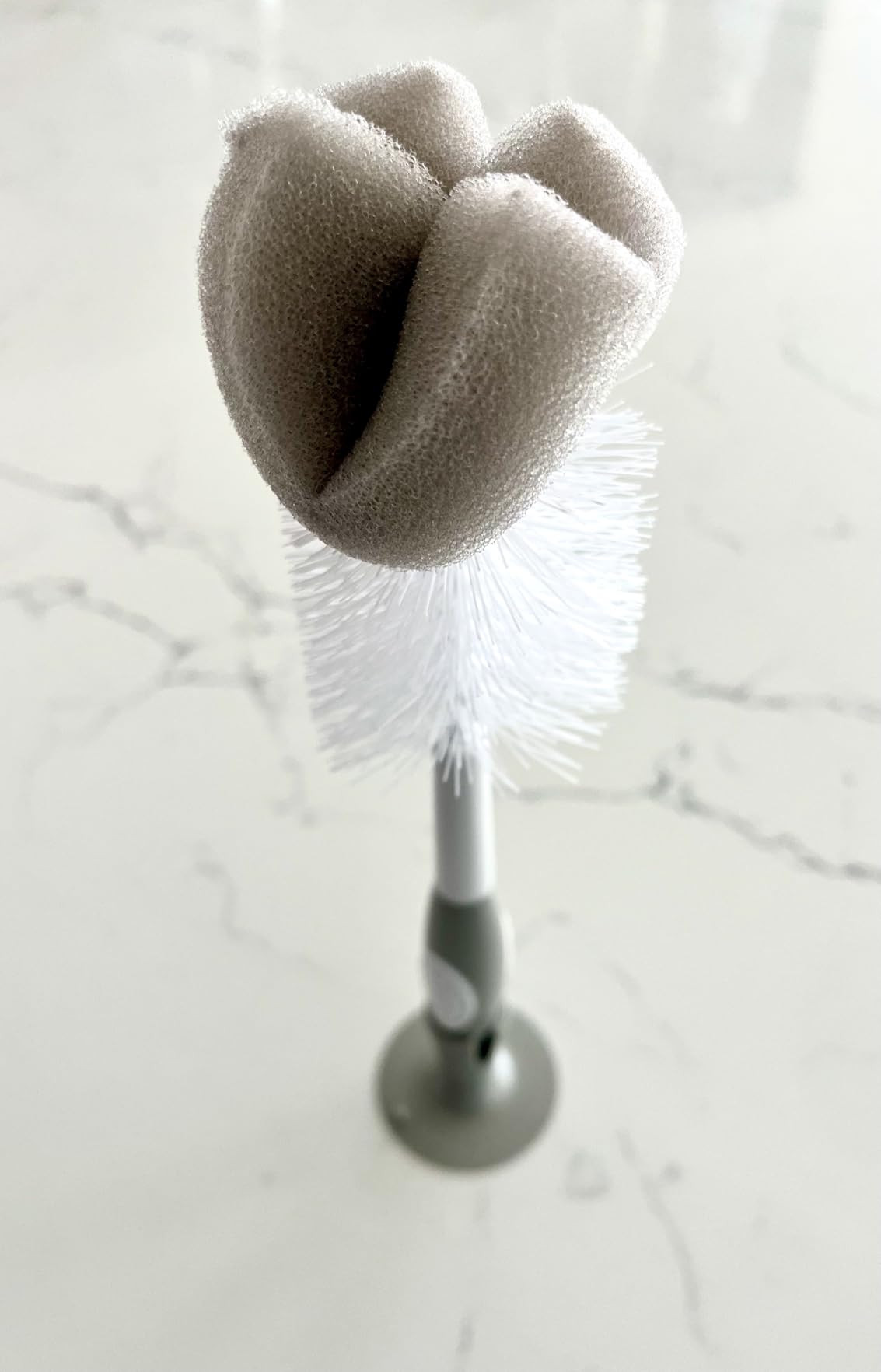 Dr. Brown's Baby Bottle Cleaning Brush with Sponge, Scrubber and Nipple Cleaner, Grey 1 Pack | Amazon (US)