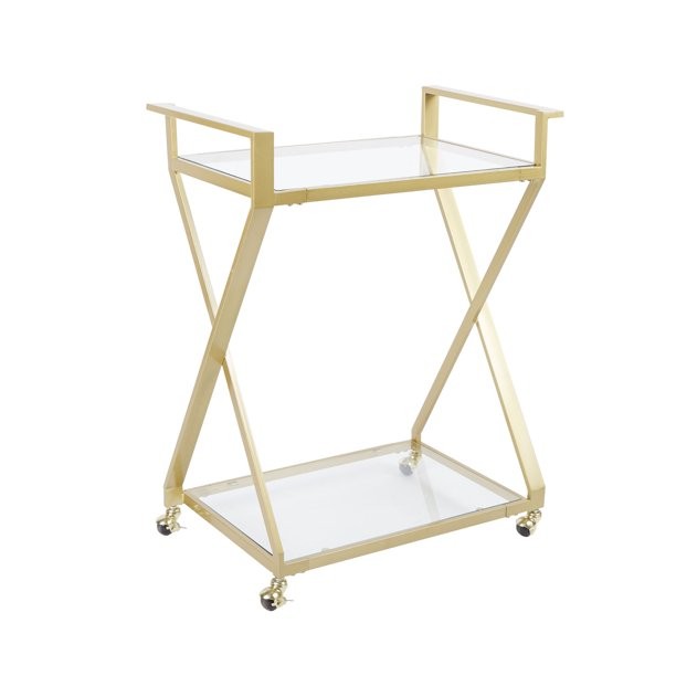 Regina Gold X-Frame 2-Tier Serving Cart - Walmart.com | Walmart (US)