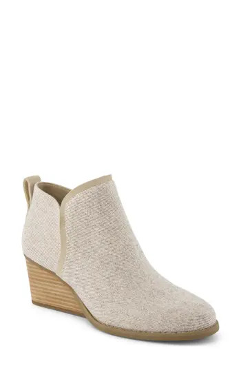 TOMS Kaia Wedge Bootie in Natural Shimmer at Nordstrom Rack, Size 7.5 | Nordstrom Rack