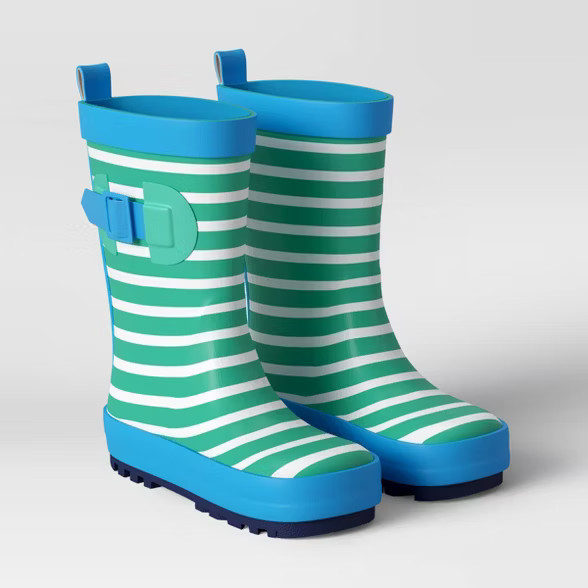 Kids' Garden Rain Boot Cabana Stripe M (7/8) - Sun Squad™ | Target