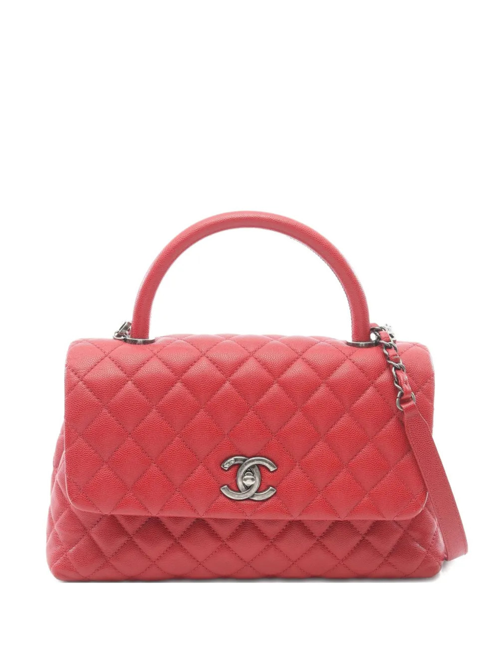 CHANEL Pre-Owned 2016s Coco Handle tote bag - Red | Farfetch Global