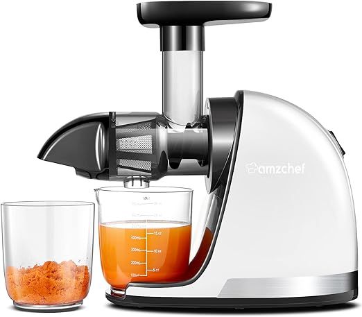 Cold PressJuicer,AMZCHEF Slow Masticating Juicer Machines with Reverse Function, High Juice Yield... | Amazon (US)