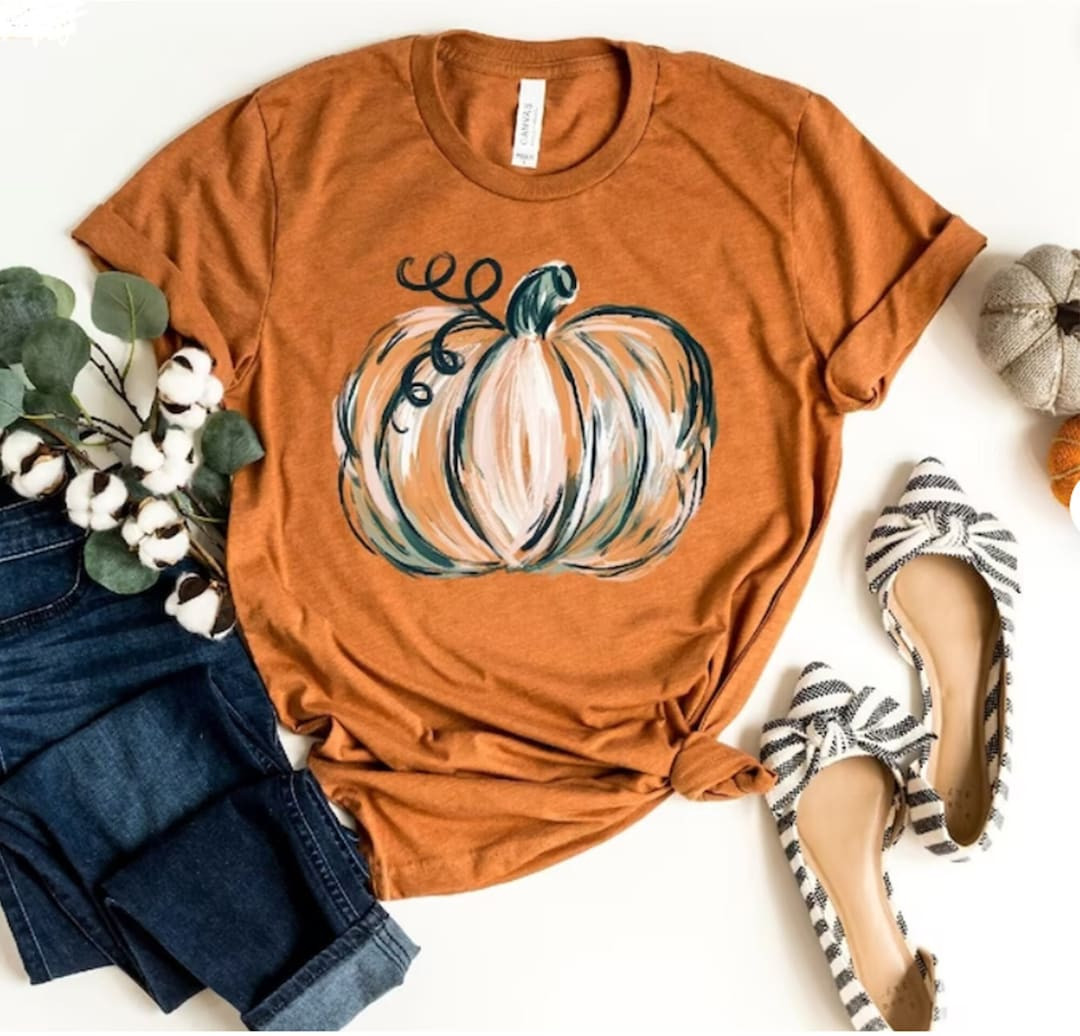 Fall Pumpkin Shirt, Cute Fall Shirt, Thanksgiving Tshirt, Graphic Tee for Women, Pumpkin Spice Te... | Etsy (US)