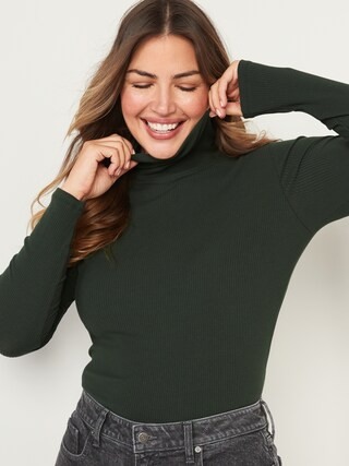 Rib-Knit Turtleneck Top for Women | Old Navy (US)