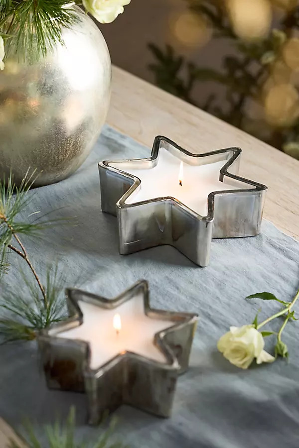 Winter Rose Star Candle | Terrain