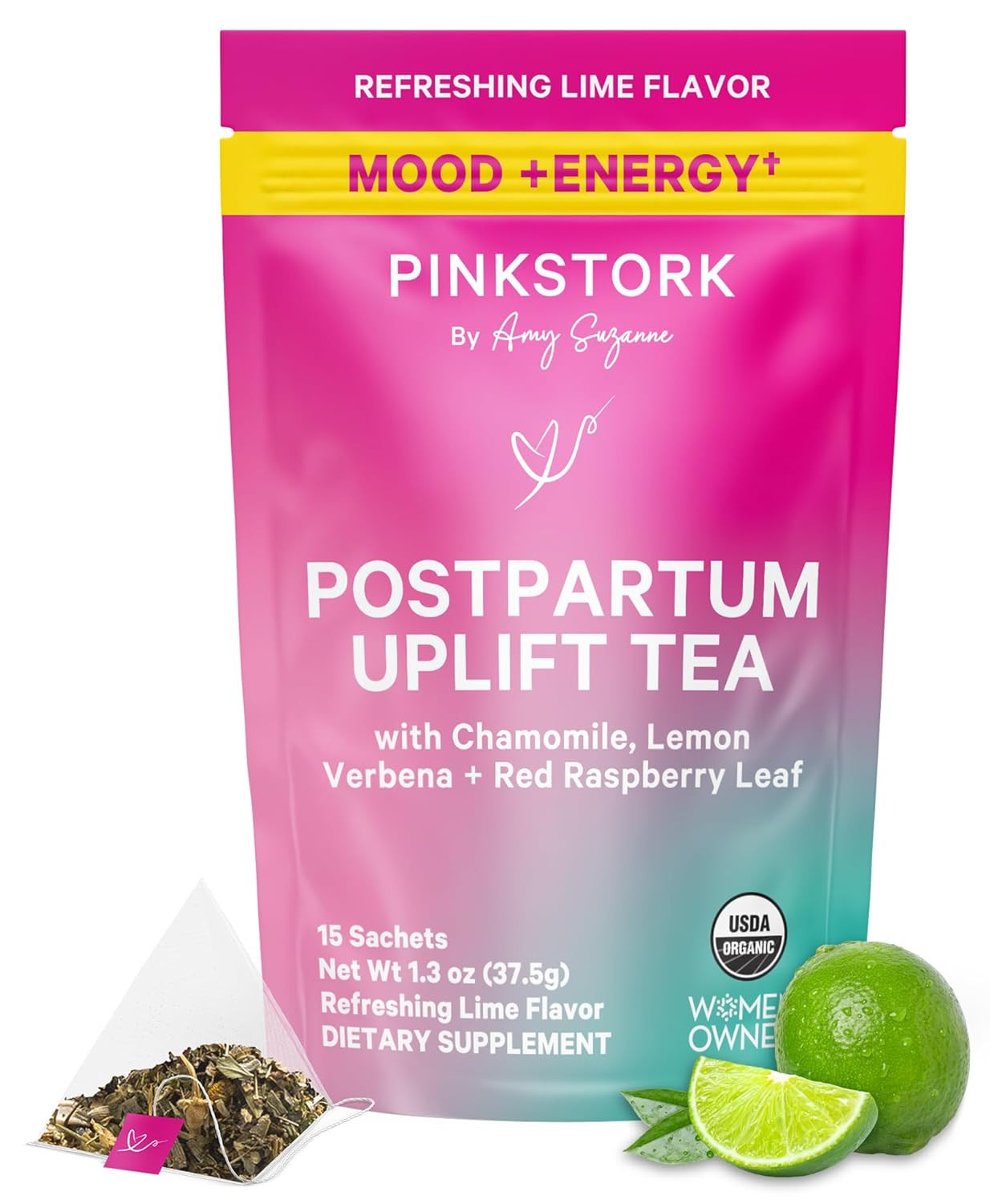 Pink Stork Postpartum Uplift® Mood Support Tea: Hormone Balance for Women After Pregnancy, Chamo... | Amazon (US)