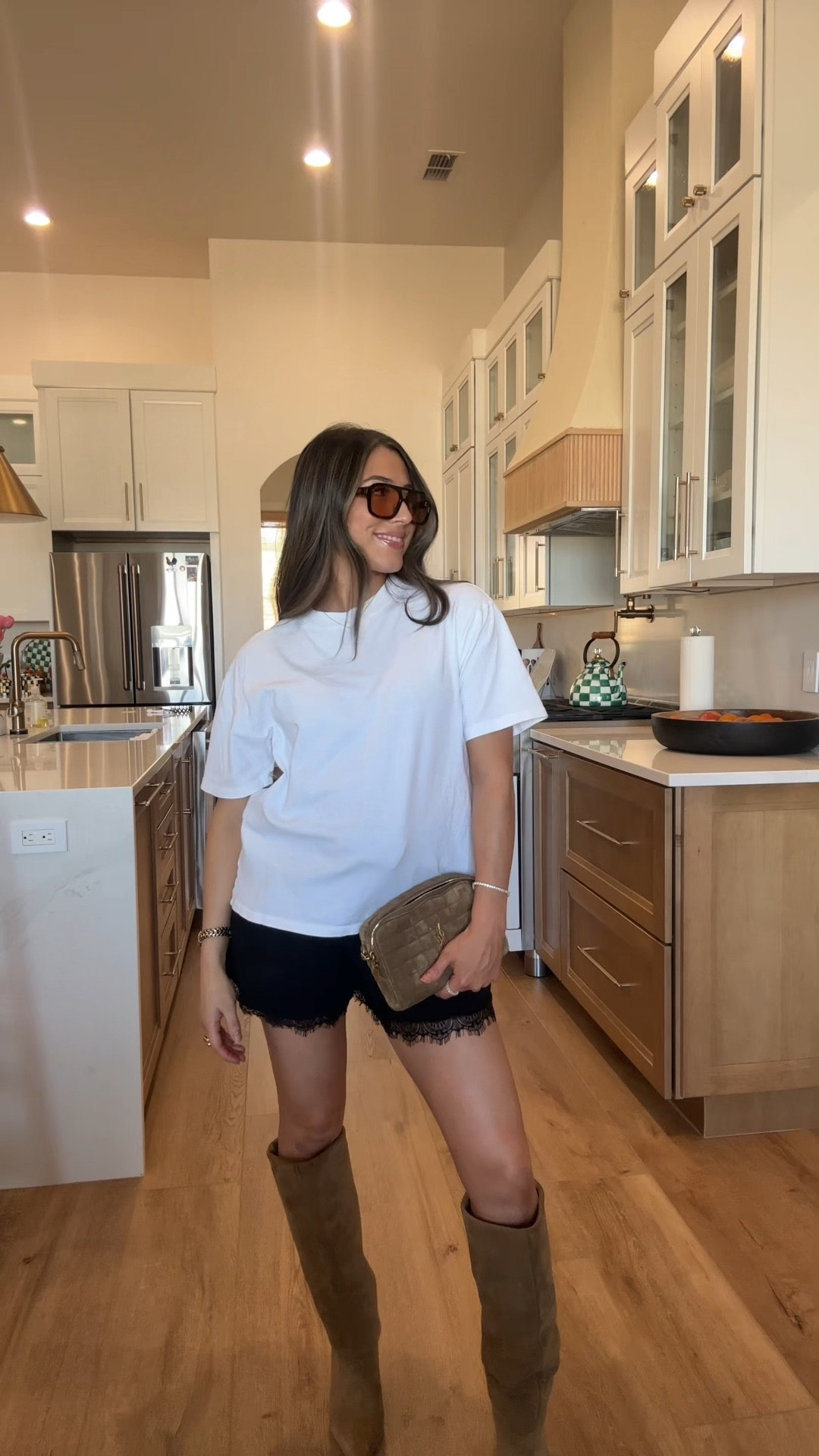 Obsessed with these lace shorts and suede boots! 🤎 

#LTKootd