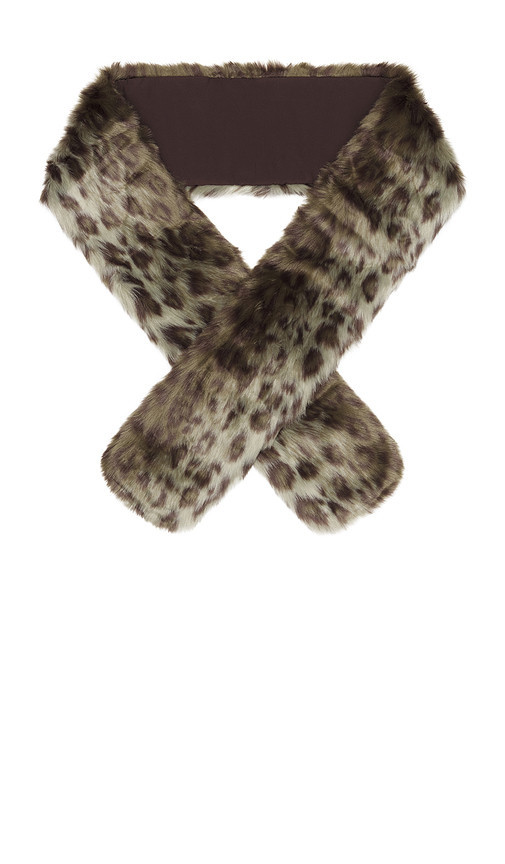 Unreal Fur West End Scarf in Green Leopard. Size all. | Revolve Clothing (Global)