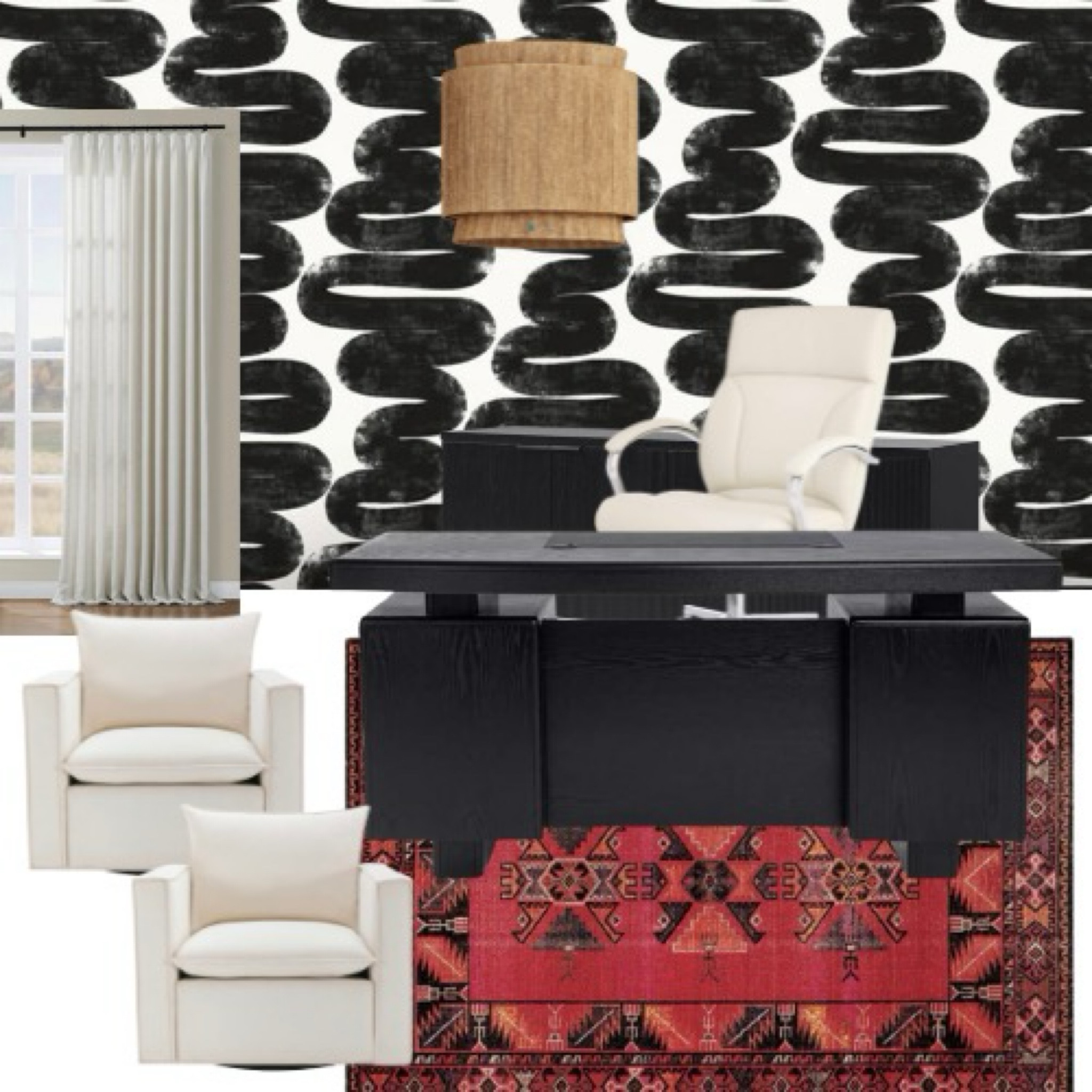 My office mood board! Desk is from “Zuri Furniture” and it’s called the “Monroe” desk (can’t link it.)

#LTKFindsUnder100 #LTKHome #LTKSaleAlert