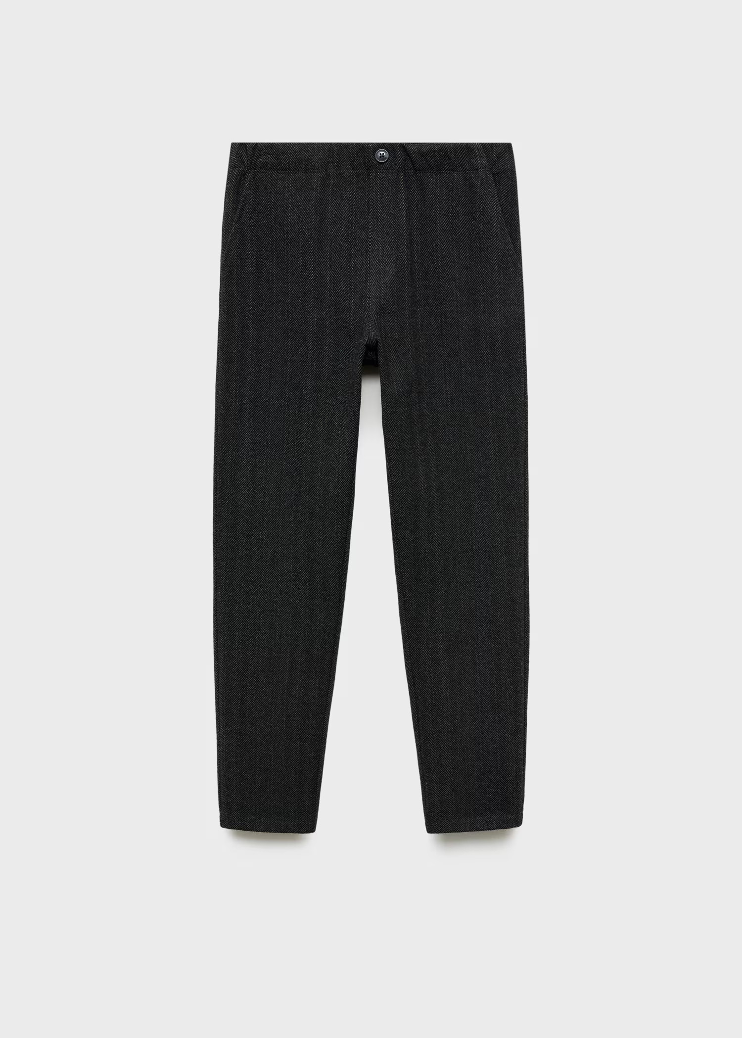 Herringbone straight trousers | MANGO (UK)