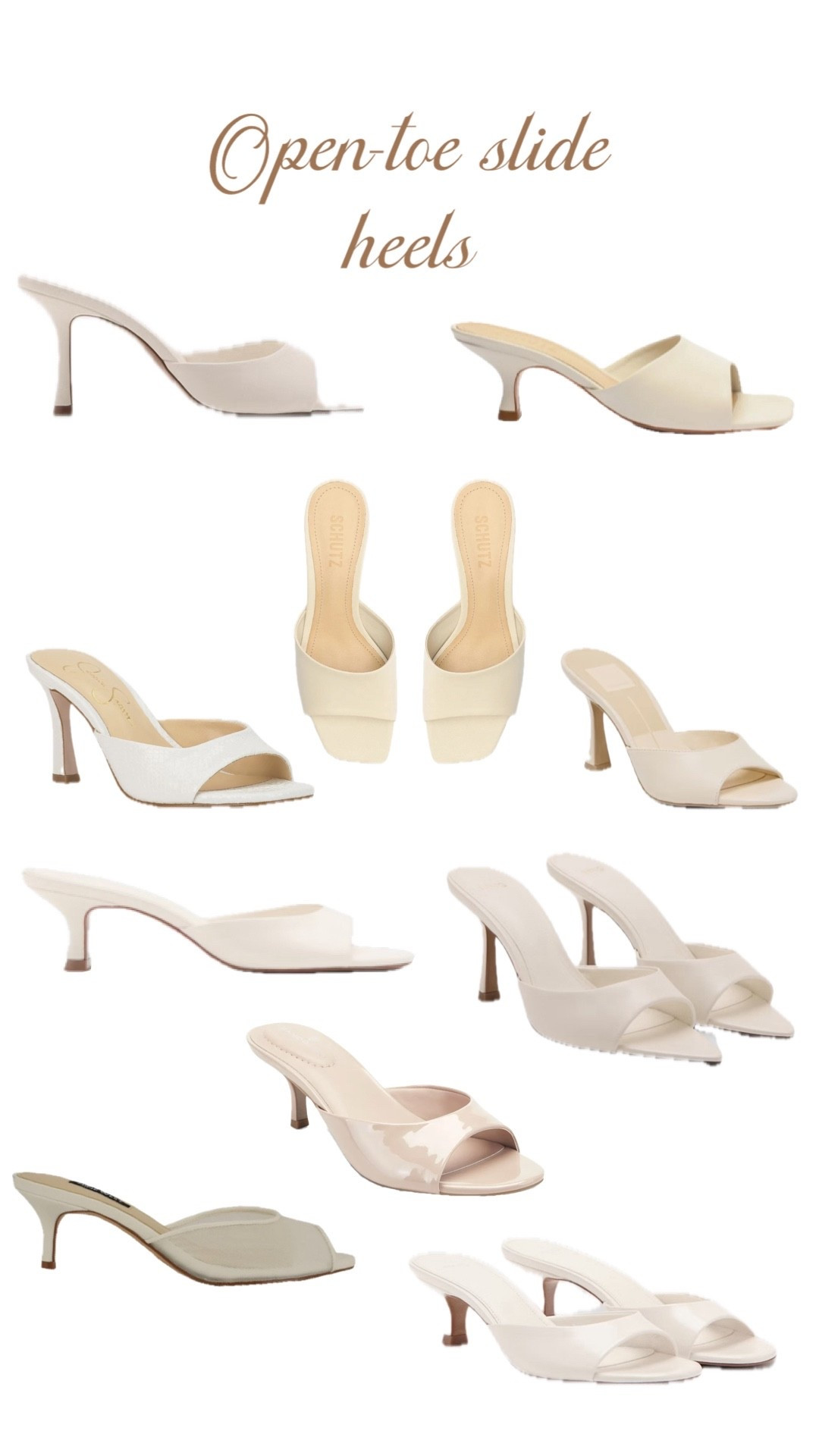 Cream open toe slide heels are the heel silhouette of Spring/Summer 2026. Love their feminine minimalist chic! Linking all the great options I could find.

#LTKWedding #LTKSeasonal