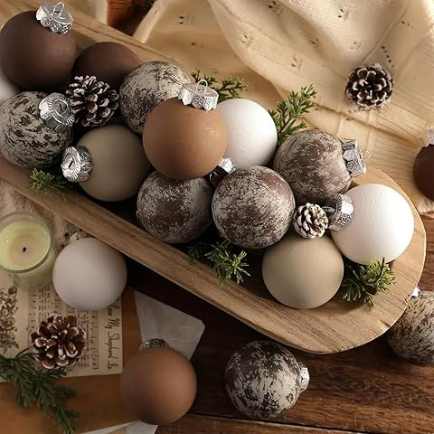 12 Pcs Neutral Christmas Ball Ornaments 3.15 Inch Matte Textured Christmas Ornaments Shatterproof... | Amazon (US)