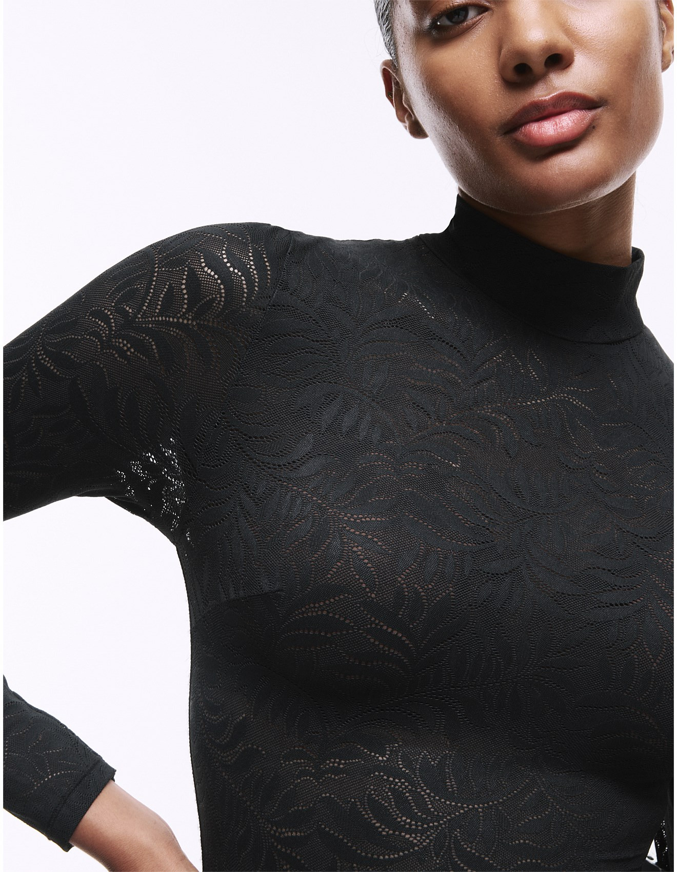 Light Control Flexifit Lace High Neck Body | David Jones (Australia & New Zealand)