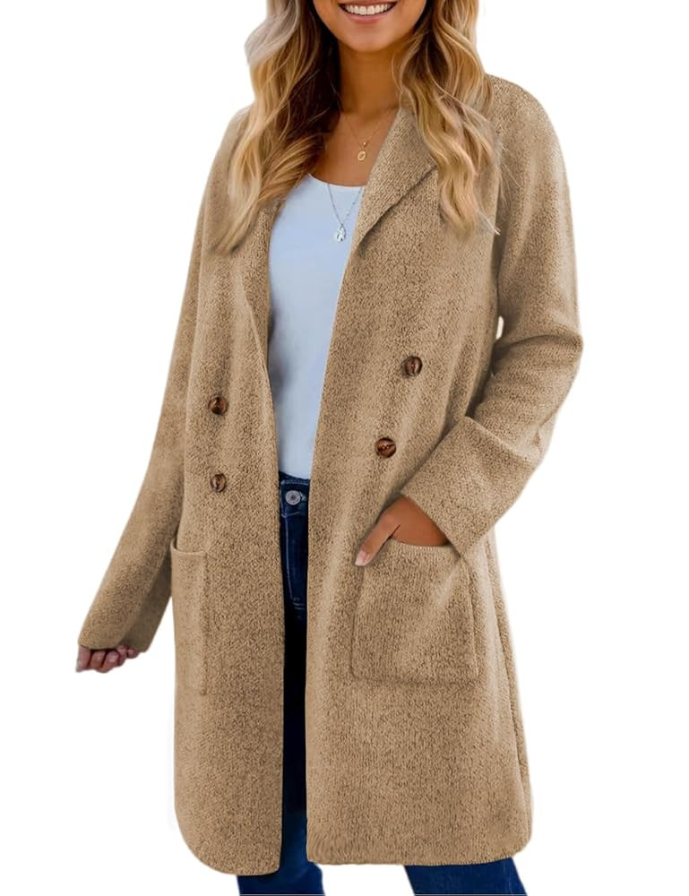 CiCiBird Women Fall Long Cardigan Sweater Trendy Knit Jacket Coat Dressy Blazer Coatigan | Amazon (US)
