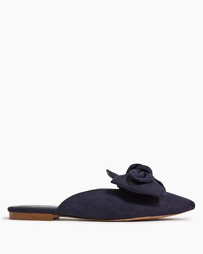 Sueded bow mules | J.Crew Factory