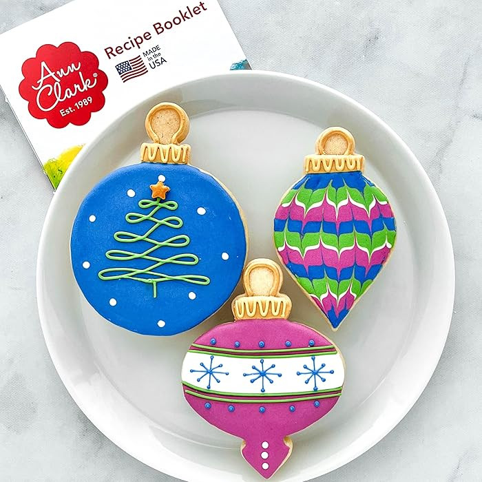 Christmas Ornaments Cookie Cutters 3-Pc Set Made in USA by Ann Clark, Teardrop Bauble, Finial, an... | Amazon (US)