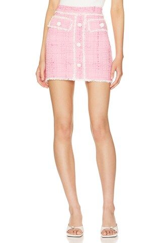 Generation Love Nessa Contrast Tweed Skirt in Pink & Cream from Revolve.com | Revolve Clothing (Global)