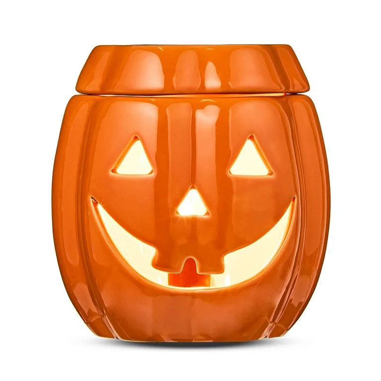 Halloween Orange Ceramic Pumpkin Indoor Electric Wax Warmer, 5.5"L x 5"W x 6"H, by Way To Celebra... | Walmart (US)