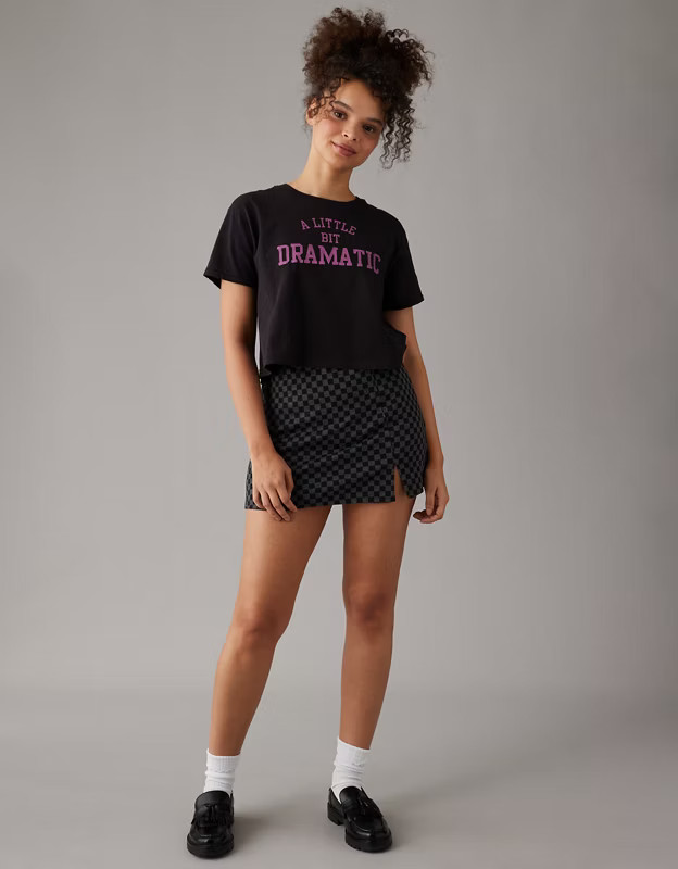 AE x Mean Girls A Little Bit Dramatic Cropped Tee | American Eagle Outfitters (US & CA)