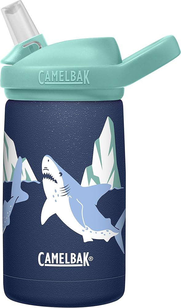 CamelBak Eddy+ Kids SST Vacuum Insulated Water Bottle with Straw, 12oz, Polar Sharks | Amazon (US)