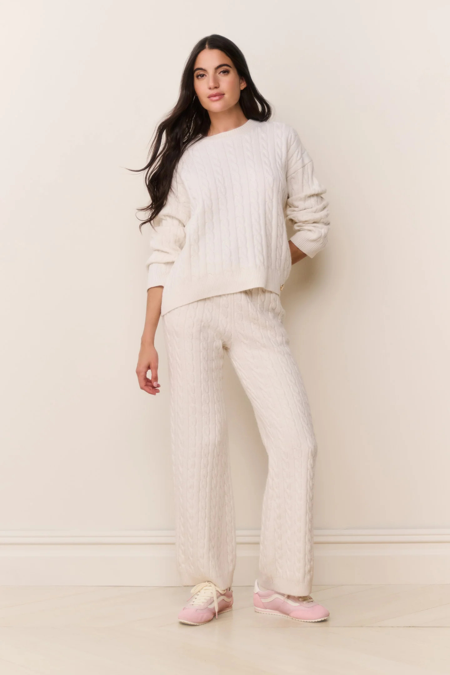 Fraya Cable Knit Lounge Pant | LoveShackFancy