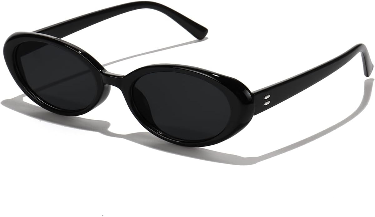 Oval Sunglasses for Women Men Fashion Small 90s Style Sun Glasses UV400 | Amazon (US)