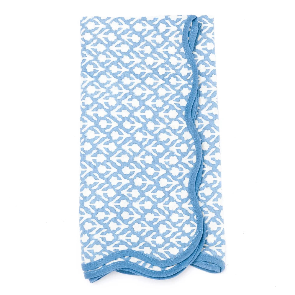 Floral Napkins Blue, Set of 4 | Amanda Lindroth