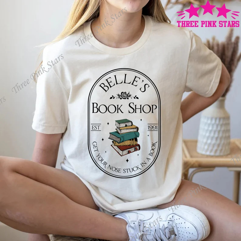 Belle Princess Shirt, Beauty and the Beast Shirts, Belle's Book Shop Tee, Book Lover Gift, Family... | Etsy (US)