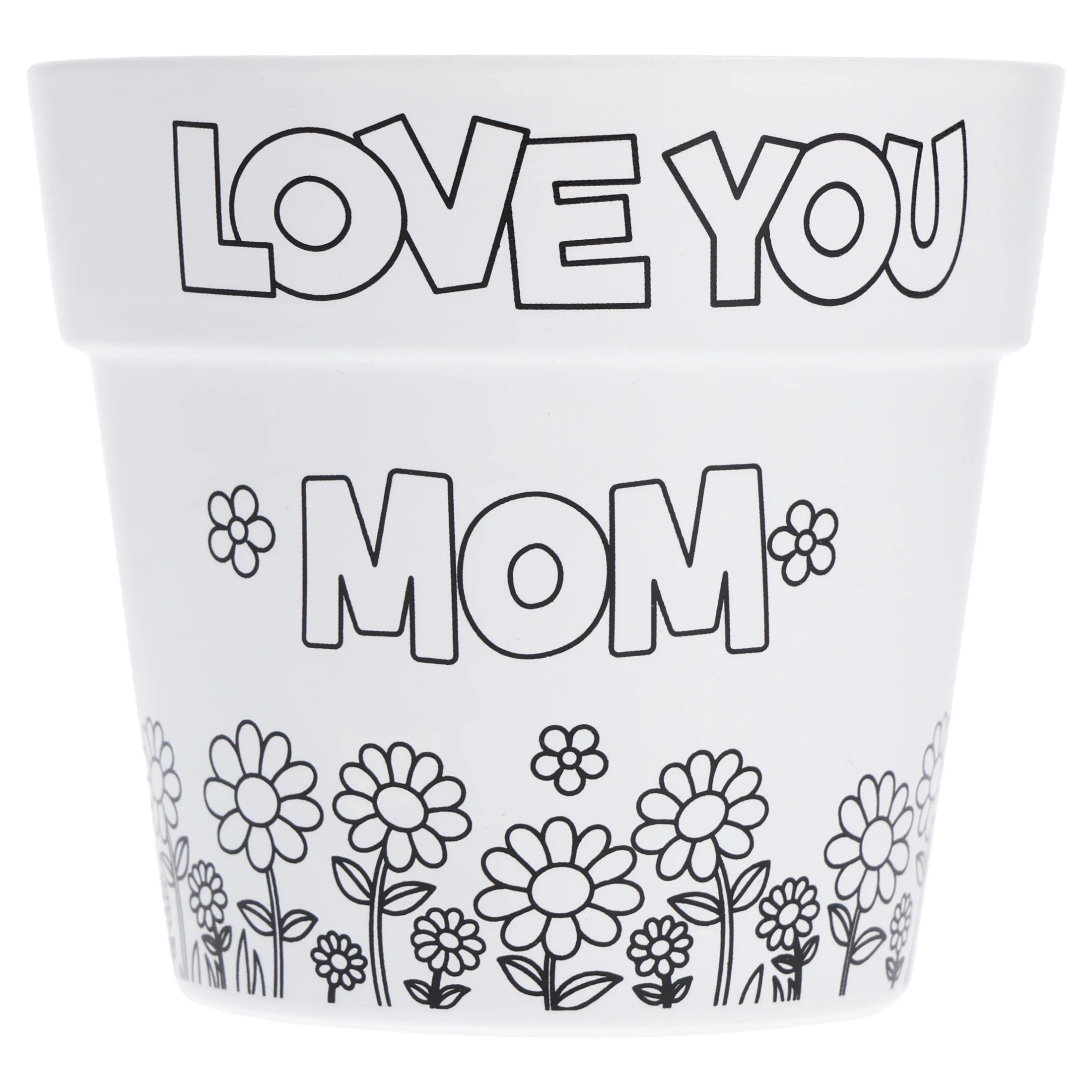 Love You Mom DIY Paint-a-Pot Arts and Crafts Kit, 6 Pieces, Mother's Day by Way To Celebrate | Walmart (US)