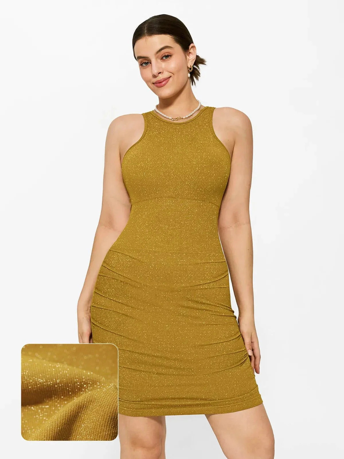 Shapewear Metallic Seamless Sculpting Dress | Popilush