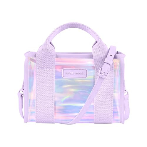 Case-Mate Soap Bubble Jelly Stadium Bag for Women - Clear Tote Bag for Stadium Events - Iridescent Mini Purse with Crossbody Strap - Water-Resistant Tote Handbags for Keys, Phone, Wallet & Sunglasses | Amazon (US)
