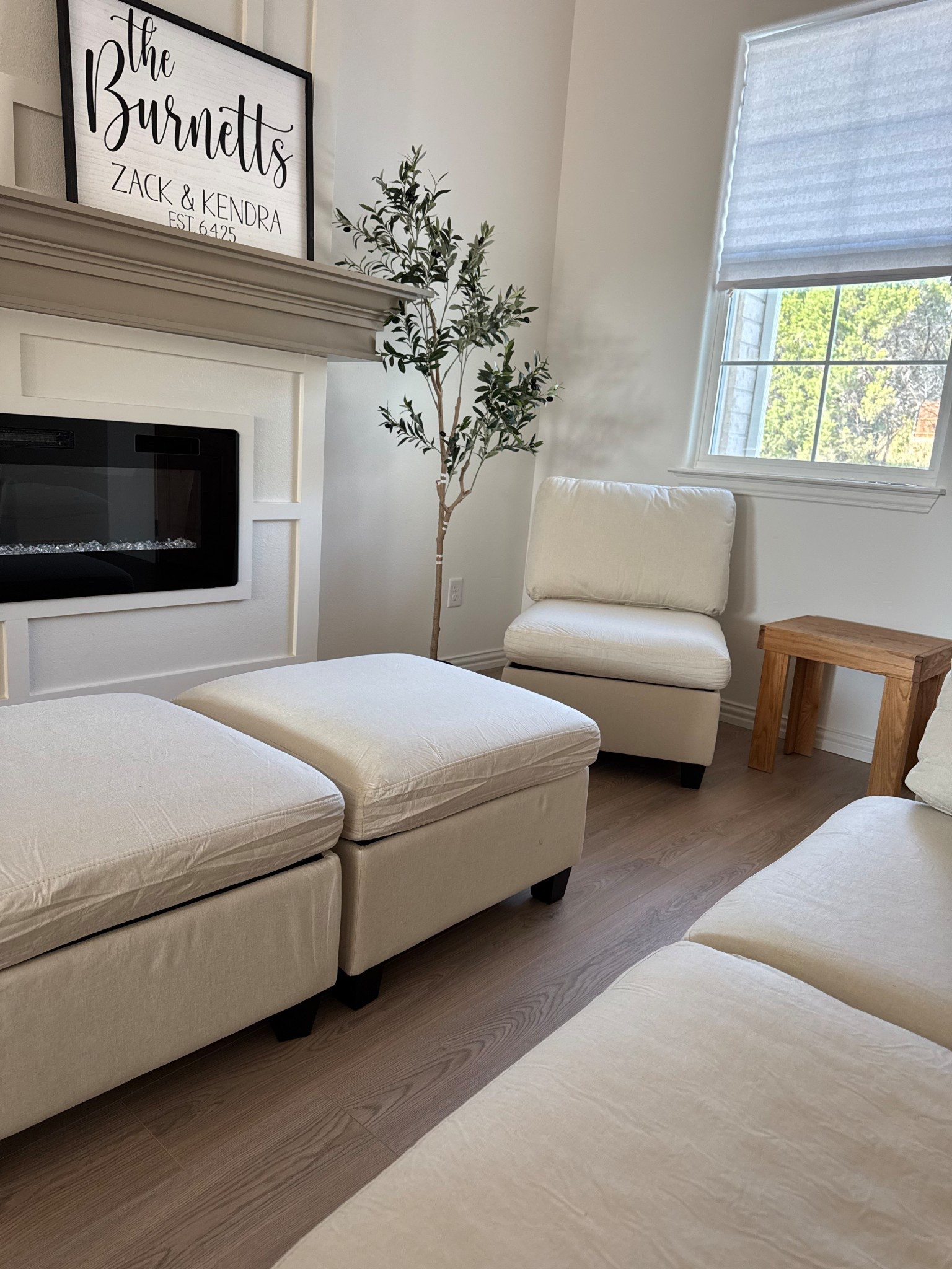 The perfect small spaces modular sofa! You can create so many arrangements.  It comes in a box and is easy to assemble.  Perfect for apartments, college, smaller homes.  This fits perfectly in our small 1400sq. ft cottage! Also it is so affordable and comfortable!!! 
Fabric: Linen
Color: Beige
Size: 4 seat U-shaped (with 2 ottomans) 

These temporary paper shades are also perfect new builds or spaces that you can’t quite afford new blinds but need to block the sun and have some privacy! 

#couch #modularsofa #sofa #college #smallspaces #livingroomfurniture #interiordesign

#LTKStyleTip #LTKHome #LTKFamily