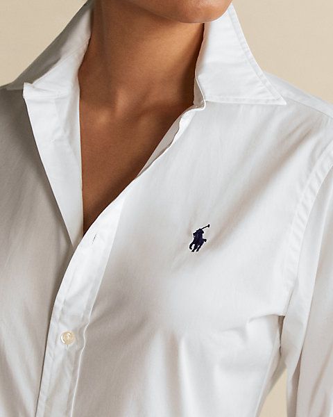 Chemise stretch coupe classique pour Women | Ralph Lauren® FR | Ralph Lauren (FR)