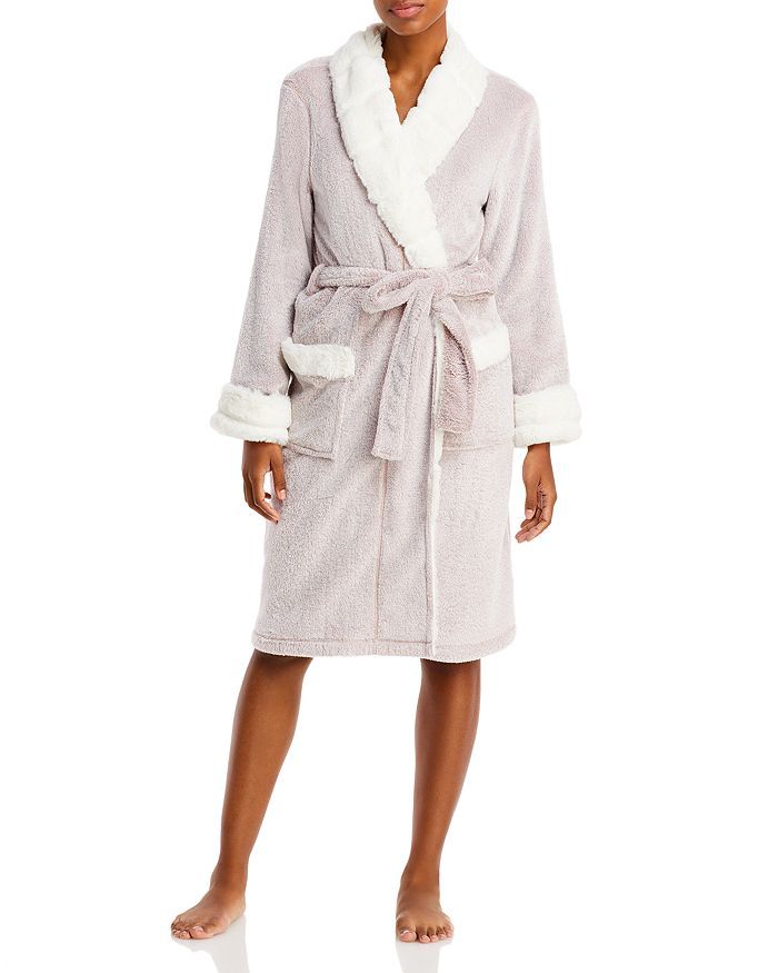 Faux Fur Trim Plush Robe | Bloomingdale's (US)