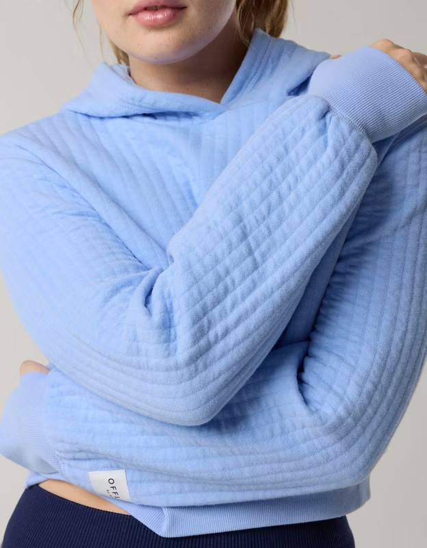 OFFLINE By Aerie Coffee Run Cropped Hoodie | Aerie