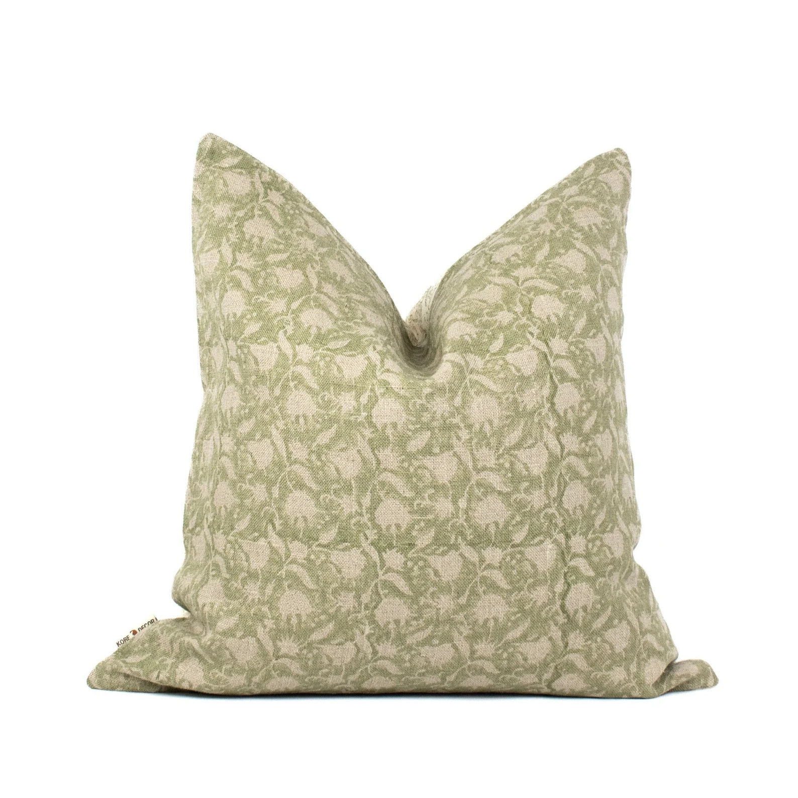 Hand Block Printed Cover, Linen Fabric, Indian Floral Or Geometric Cushion, Boho Lumbar Pillow De... | Etsy (US)